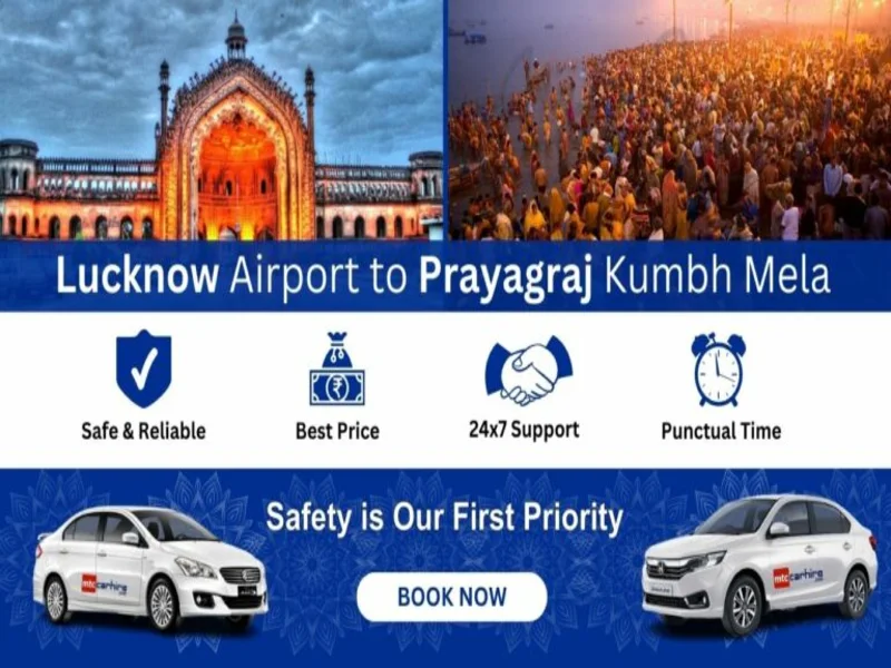 travel from Lucknow Airport to Prayagraj Kumbh Mela by taxi